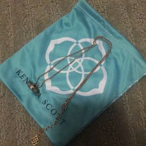 Kendra Scott Rose Gold Necklace w Gunmetal Pendant